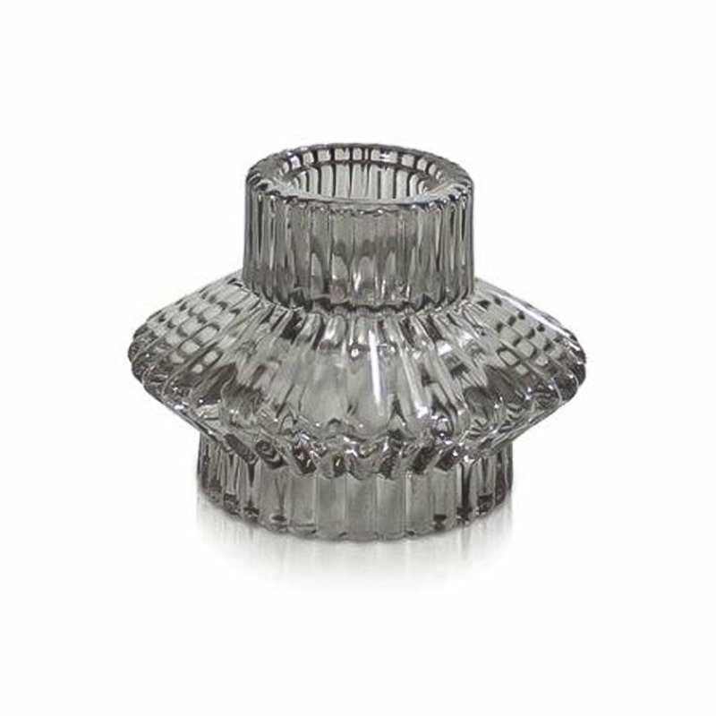 Svećnjak dvostrani sivi