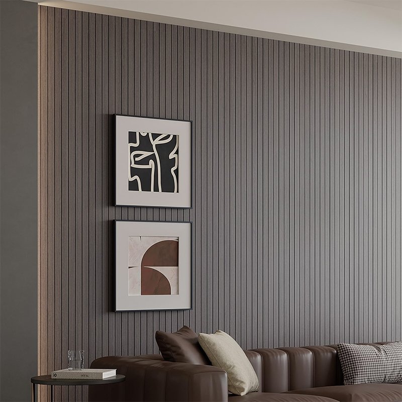 PVC samolepljiva imitacija letvica - TAMNO SIVA