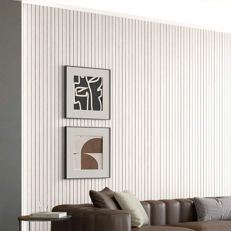 PVC samolepljiva imitacija letvica - SVETLO SIVA