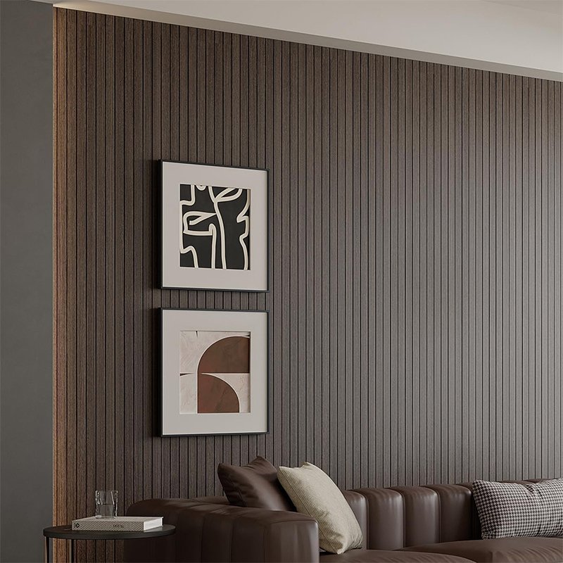 PVC samolepljiva imitacija letvica - TAMNO BRAON