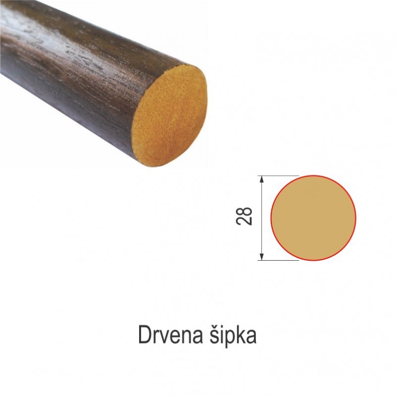 Drvena garnišna FUTUR fi28 bela